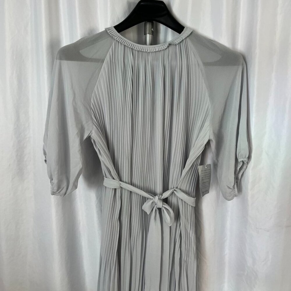 NEW Melloday Pleated Midi Dress Belted Light Blue XL - Picture 2 of 16